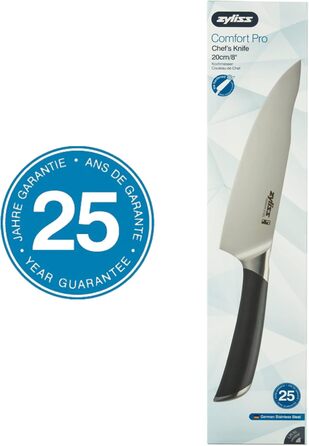 Кухонний ніж Zyliss Comfort Pro 20 см, нержавіюча сталь, антимікробна ручка, для кухні, можна мити в посудомийці, 25 років гарантії