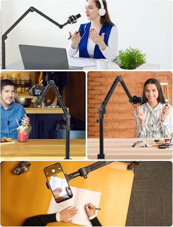 Тримач для мікрофона ULANZI LS24 - професійний, міцний, для студії, стрімінгу, подкастів, broadcast, з адаптерами 3/8' та 5/8'