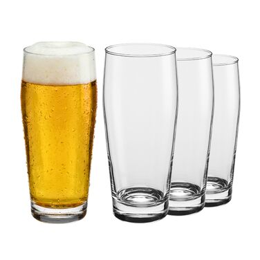 Набір склянок FLINT для пива та коктейлів 650 мл, 4 шт., прозорі, Classic Collection, для мийки в посудомийній машині