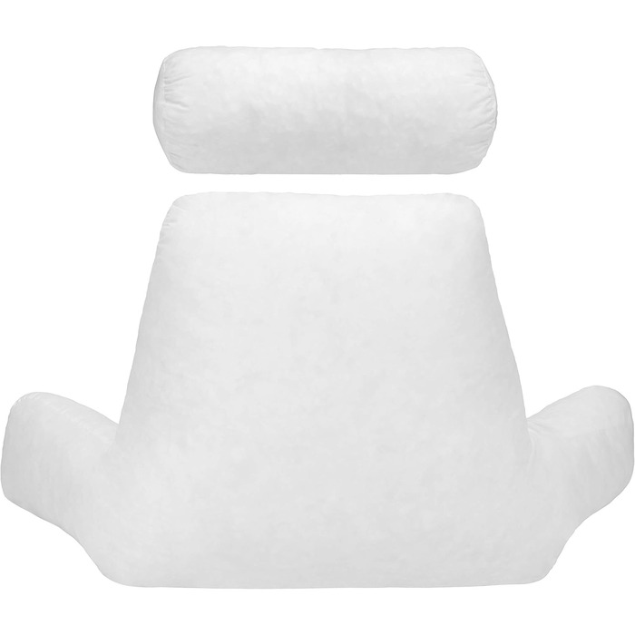 Подушка для чоловіка з підлокітниками - велика, для читання та відпочинку в ліжку. Преміум піна з пам'яті, знімна подушка для шиї на стрічці. XXL, піна з пам'яті