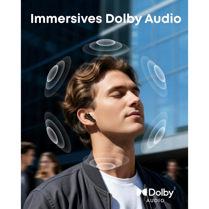 Soundcore Liberty 5: Бездротові навушники з активним шумозаглушенням (ANC) та Dolby Audio, Чорний