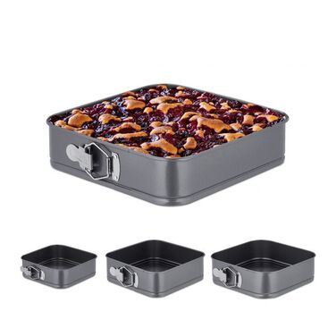 Relaxdays Set of 4 Square Springform Pans