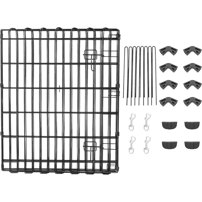 Amazon Basics Octagon, Square, and Rectangle Dog Playpen - Foldable Metal Crate with Door - 152.4 x 152.4 x 76.2 cm