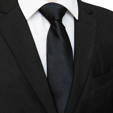 Чоловічий шовковий краватка-набір JEMYGINS: краватка, хустинка, зажим для краватки, чорний колір