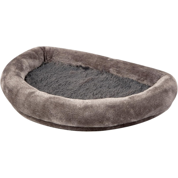 Kerbl Pet Window Hammock, Elevated Resting Place for Cats, Padded Edge, Soft Plush Cover, Sturdy Wooden Construction, Adjustable to Window Sill Depth, 55x35x10 cm, Grey