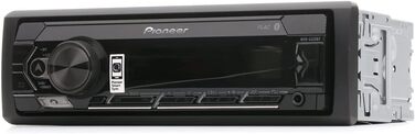 Автомагнітола Pioneer MVH-S320BT 1DIN з Bluetooth, USB, AUX, RDS, німецьке меню, чорна/червона, напівглибока установка, Smart Sync, гучний зв'язок