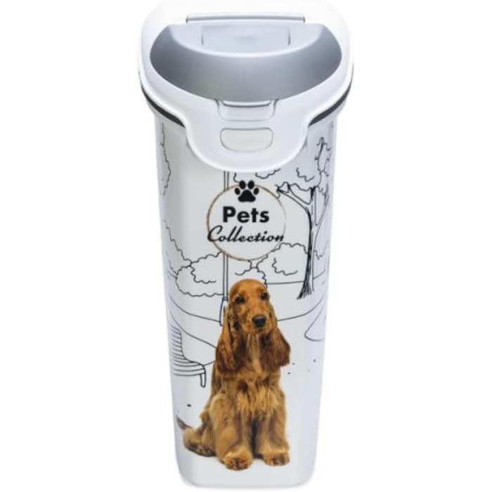 Curver PetLife Контейнер для корму 10 кг / 23Л, сухий корм для собак, 23,5x49,7x50,30 см