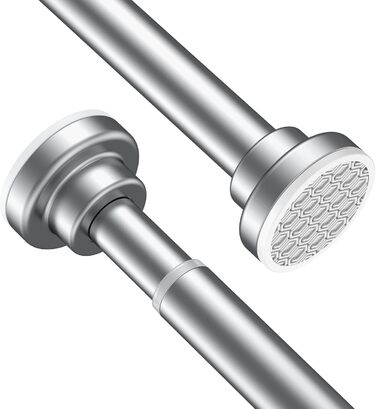 Штанга для душу Uniclife без свердління, 82–204 см, регульована, нержавіюча сталь, для ванної, вікна, шафи, срібна