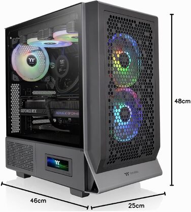 Корпус Thermaltake Ceres 300 TG ARGB Snow Mid-Tower ATX/E-ATX, білий, з 3-ма ARGB вентиляторами 140мм та загартованим склом