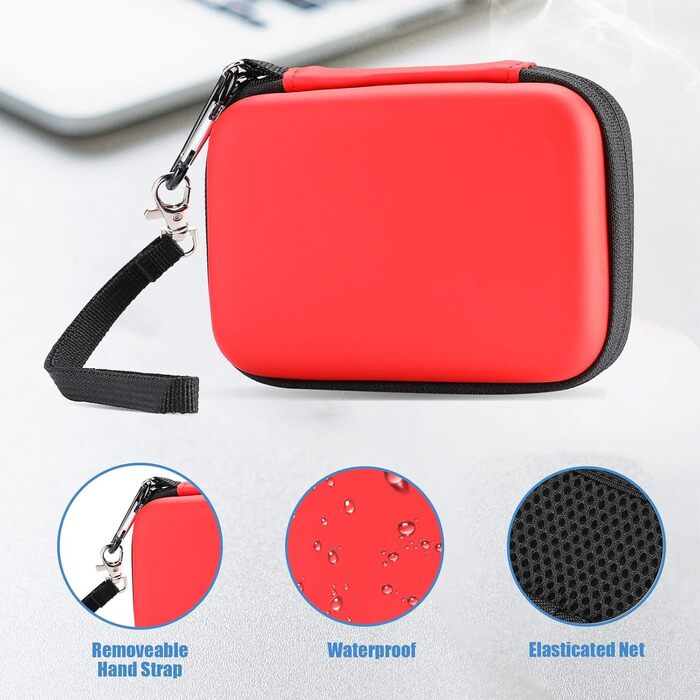 Чохол ProCase для SSD Samsung T7/T7 Touch (500GB/1TB/2TB) - ударостійкий, з силіконовою вставкою, червоний