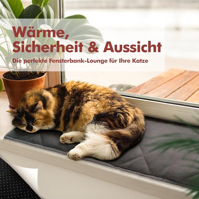 Самогріюча ковдра для собак та котів Mora Pets, 89 x 58 см, тепла, м'яка, без електроенергії, для домашніх тварин, темно-сірий велюр