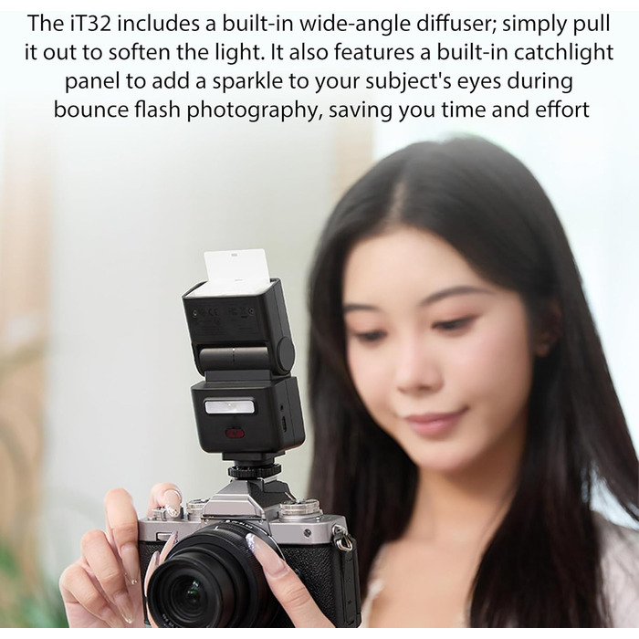 Спалах GODOX iT32 TTL з бездротовим тригером X5N для Nikon: швидка зарядка, HSS 1/8000s, GN18, LED-ліхт, дифузор, магнітний фільтр