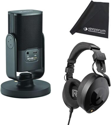 Мікрофон конденсаторний USB Rode NT-USB+ з гнучким кронштейном Keepdrum MS138 (чорний) + навушники NTH100 + тканина