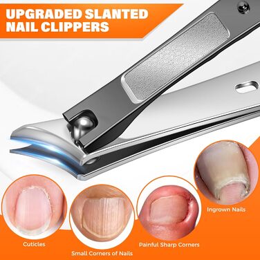 Професійний кусачка для нігтів DRMODE для товстих нігтів з довгим вигнутим важелем, для літніх людей, з широким отвором