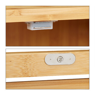 Relaxdays Bamboo Shoe Rack with 7 Tiers