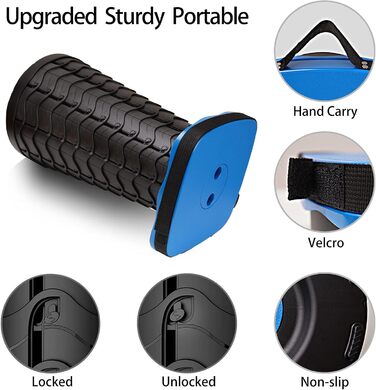 Складний стілець-телескоп для кемпінгу, риболовлі та відпочинку на природі (220 кг, блакитний)