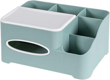 Tissue Box, Tissue Holder Box, Multifunctional Tissue Holder with Stylish Remote Control Tabletop, Cosmetic Tissue Box for Office Bedroom Car (A green)