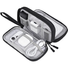 Органайзер для кабелів SOBEAU: чорний дорожній аксесуар для зарядних пристроїв, кабелів та гаджетів