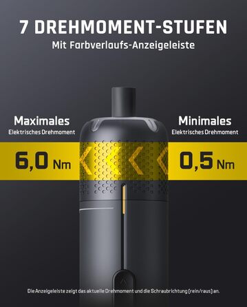 Fanttik S2 Pro: Акумуляторний шуруповерт 3.7V з набором біт, 7 рівнів крутного моменту, для меблів та ремонту