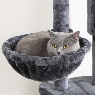 Дряпка для котів Feandrea, кігтеточка, 2.4-2.6 м, сірий колір (PCT110W01)