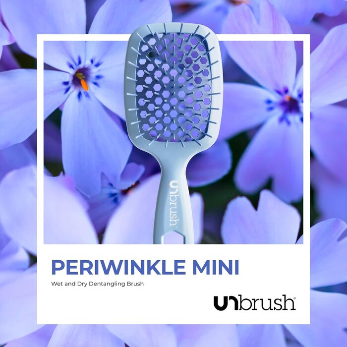 Розпушувач для волосся FHI Heat UNbrush Mini – безболісне розчісування для всіх типів волосся, сухих та мокрих. Довговісні дуофлекс-щітинки, антистатичні, легка ручка, вентильована насадка, блакитний колір