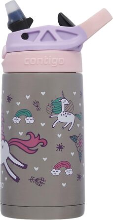 Contigo Kinder Trinkflasche Easy Clean Autospout with Straw, BPA-free durable water bottle, 100% leak-proof, easy to clean, ideal for daycare, kindergarten, school and sports, 420 ml