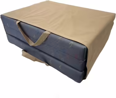 FORTISLINE Folding Mattress Guest Bed Futon Beanbag 195 x 80 x 9 cm blue (VW T4 L, 195x80x9cm)