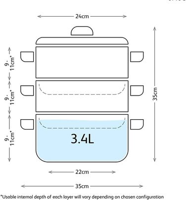 Набір для приготування їжі на пару Judge з нержавіючої сталі з 3 рівнями, 1 л каструлі, 2 пароварки та кришка, сумісний з індукцією, у подарунковій коробці (24 см)