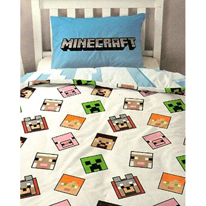 Постільний набір Halantex Minecraft Кактуси, 140x200 см, бавовна, наволочка 70x90 см, оригінал