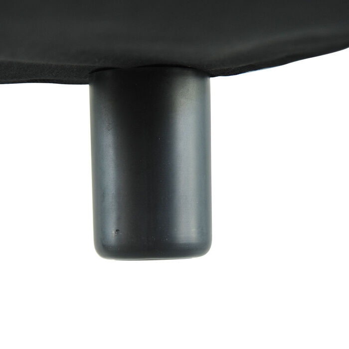 HOMCOM Chesterfield Ottoman Footstool Bench from Faux Leather Black 40x30x24cm Stylish & Comfortable for Living Room & Hallway