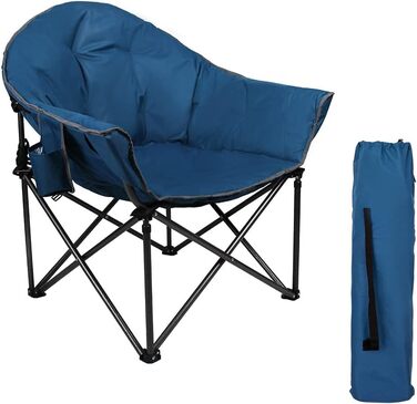 Крісло для кемпінгу High Point Sports Moon Chair XXL: широке, розкладне, до 150 кг, для відпочинку на природі та вдома