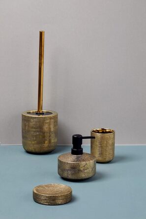 Підставка для мила WENKO Rivara, керамічна, золота, Ø 10 x 2,5 см