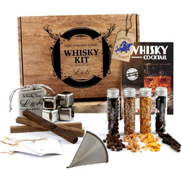 Набір спецій для віскі L&G® - подарунковий набір для чоловіків та жінок, оригінальна ідея для подарунка на Різдво, День народження, День святого Валентина, незабутні враження вдома