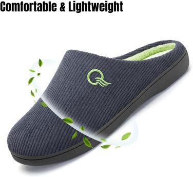 Тапочки домашні Mishansha для чоловіків та жінок, зимові, з memory foam, розмір 36-47, комфортні, сірі та темно-сині