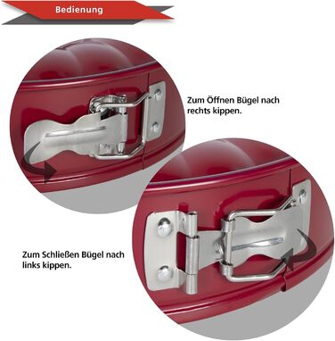Форма для випічки Wenco Springform 26 см, знімний бортик, червона, антипригарне покриття