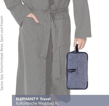 Чоловіча/Жіноча дорожня косметичка-органайзер для подорожей Elephant (13028) сіро-чорна