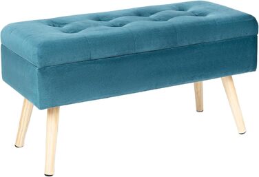 Стільниця з місцем для зберігання Hawthyhome 80×35×43 см, оксамитова скриня-лавка з дерев'яними ніжками для передпокою, вітальні, спальні, зелений смарагдовий