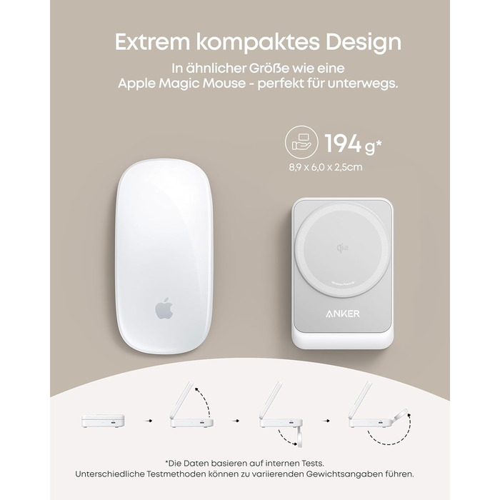 Anker MagGo 3-в-1 Бездротова Зарядна Станція Qi2 15W, Сумісна з MagSafe, для iPhone 17/16/15/14, Apple Watch 9, AirPods (з USB-C адаптером 40W) - Біла
