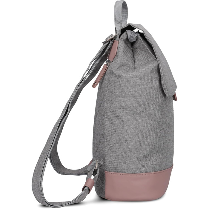 Two Ladies' Backpack Olli OR13 Daypack 7 Liter, robust, durable, water-resistant, padded back panel, main compartment with zipper, hidden pocket, mobile phone pocket, slip pockets, padded laptop compartment (Powder)