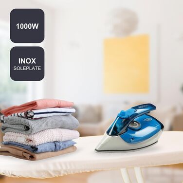 Праска з парою Black+Decker Blau BXIR2200E, 2200 Вт, пластик, 370 мл, 1000 Вт, 120 г/хв