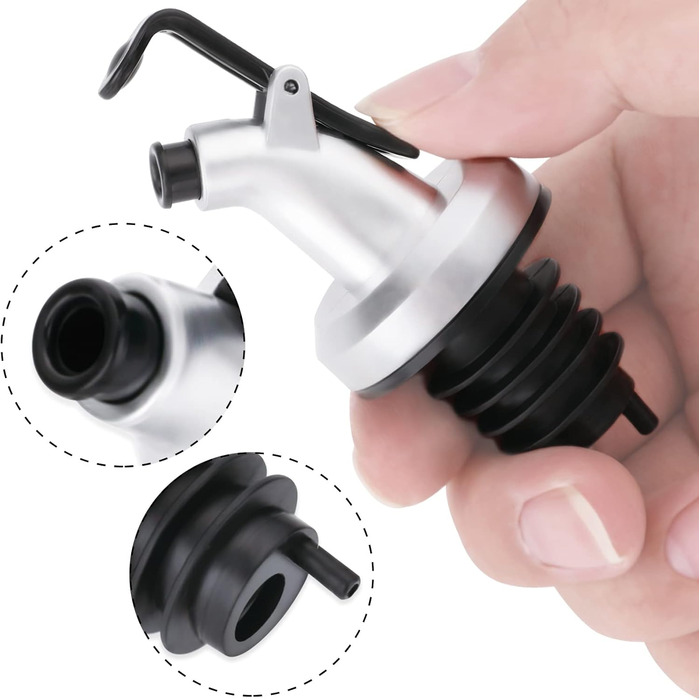 Наливайчики для пляшок Abeillo (5 шт.) - не проливають, для олії, вина, лікеру, оливкової олії, кухні та бару, з нержавіючої сталі