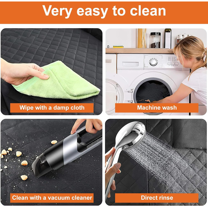 Накладка на сидіння автомобіля для собак, 147 см, водонепроникна, з віконцем, 600D Oxford, для SUV та універсалів