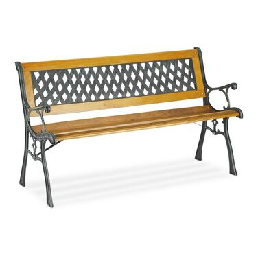 Relaxdays Garden Bench with Wicker Look