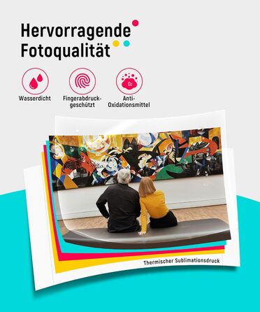 Портативний фотодрук для смартфонів Liene (10x15 см) + 2 пачки фотопаперу (20+80 аркушів), WiFi, сумісний з iPhone/Android/PC, 300 DPI, кольорова сублімація, білий