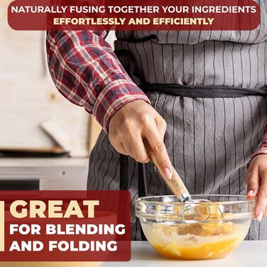 ORBLUE Набір з 2 теігоберів для тіста з нержавіючої сталі та дерев'яною ручкою, 33 см – аксесуари для випічки, підходять для тіста для хліба, піци та випічки