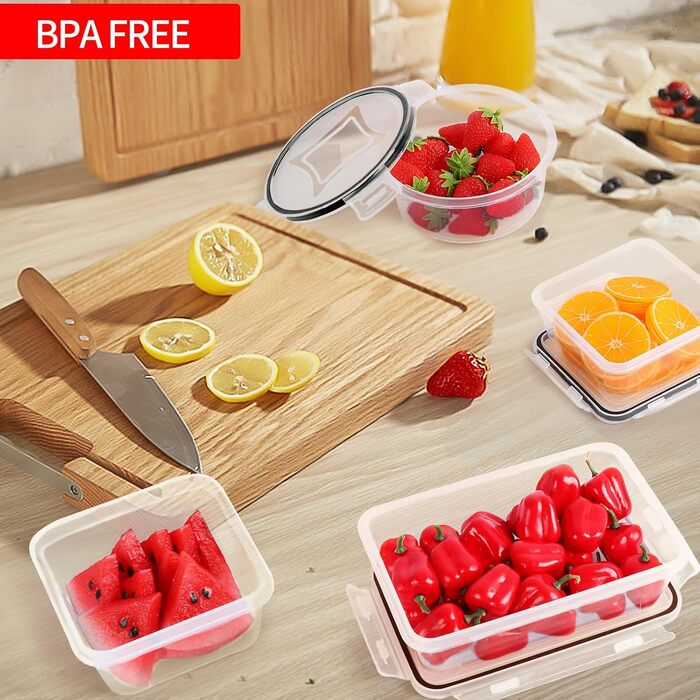 Набір контейнерів для зберігання їжі Skroam: 36 штук, BPA-free, для організації кухні