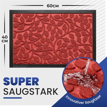 Килимок для дому та вулиці, 40x60 см - міцний, з рифленою поверхнею, для чищення взуття