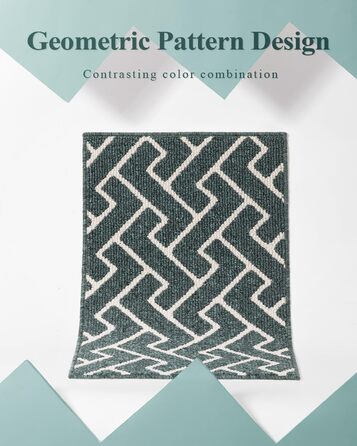 Вологостійкий килимок для дому Black 50x80 см, килимок для порогу, антиковзаючий, для входу, коридору, саду, дому, для тварин (80x100 см, Emerald)