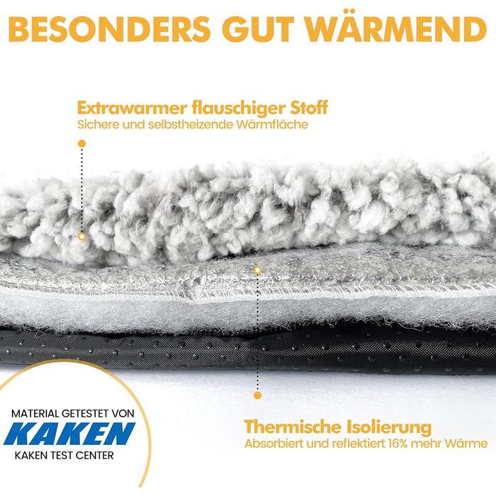 Килимок-лежанка для котів на підвіконня з підігрівом, 90 x 28 см, бежевий