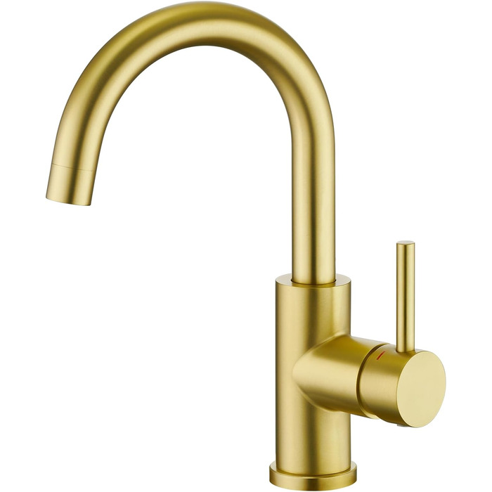 Кран кухонний CREA, 360° поворотний, з високим виливом, з матовим золотом